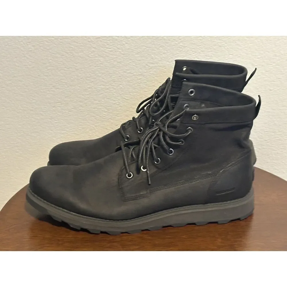 NEW Sorel Men's Madson II Field Waterproof Leather Chukka Boots Size 15 Black‎